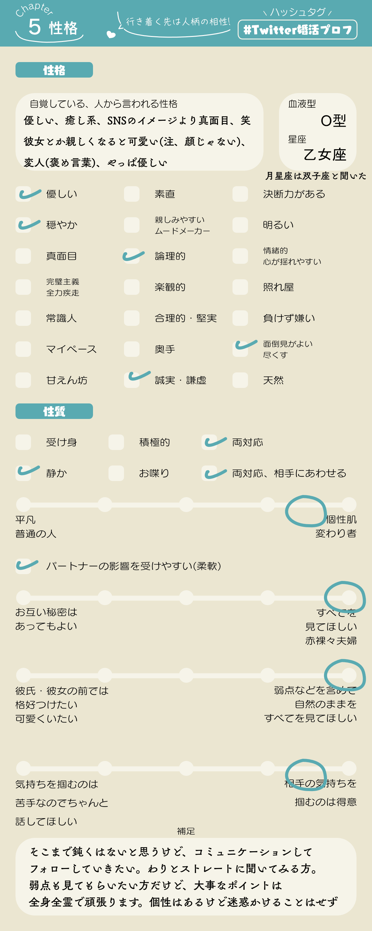 Twitter婚活(ツイッター婚活)のプロフィール